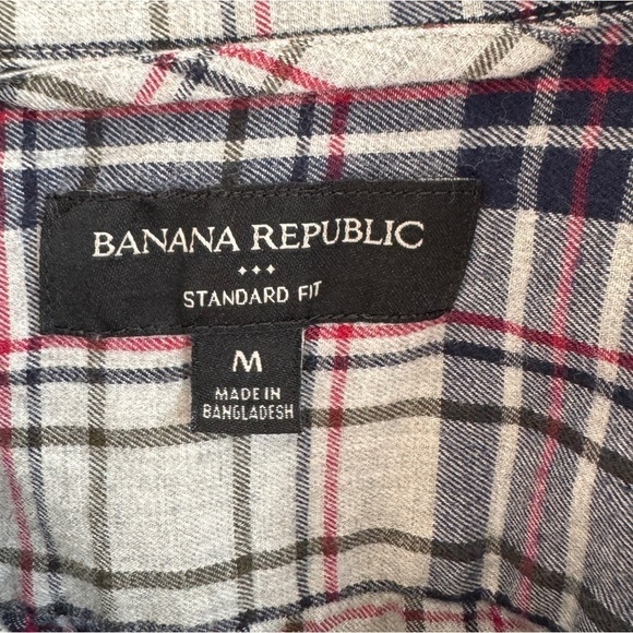 Banana Republic Plaid Slim Fit Button Down Shirt, Size M - Picture 5 of 6